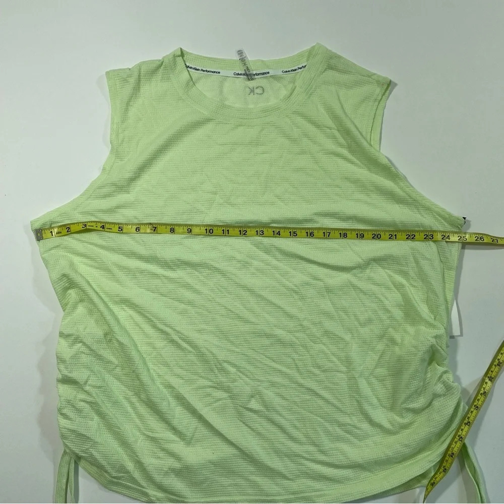 CK Calvin Klein Performance Ruched Tank Top Green Size 3X - Picture 6 of 7